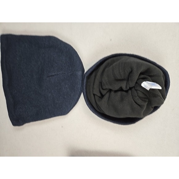 Set Of 2 Port & Company CP91L Navy Fleece Lined  Beanie Unisex Winter Hat - Picture 4 of 5